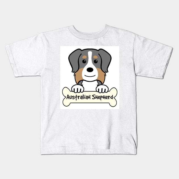 Australian Shepherd Kids T-Shirt by AnitaValle